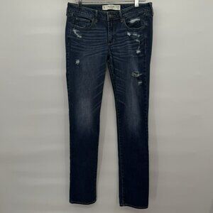 Abercrombie & Fitch A & F Skinny Womens Jeans Distressed Sz 6R 28x33 (actual 31)